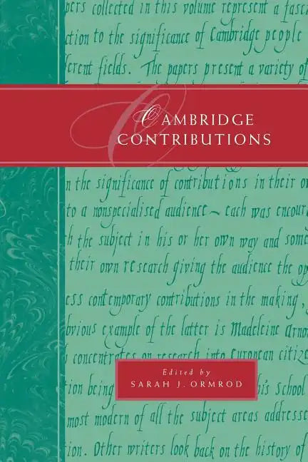Cambridge Contributions - Paperback