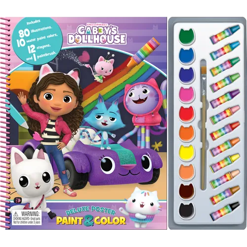 Gabby's Dollhouse Universal Deluxe Poster Paint & Color - Novelty