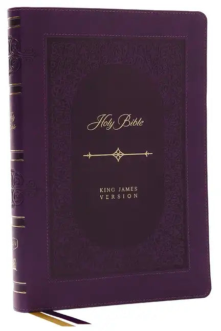KJV Holy Bible: Giant Print Thinline Bible, Purple Leathersoft, Red Letter, Comfort Print (Thumb Indexed): King James Version (Vintage Series) - Imitation Leather
