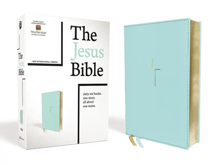 The Jesus Bible, NIV Edition, Leathersoft, Blue, Comfort Print - Imitation Leather