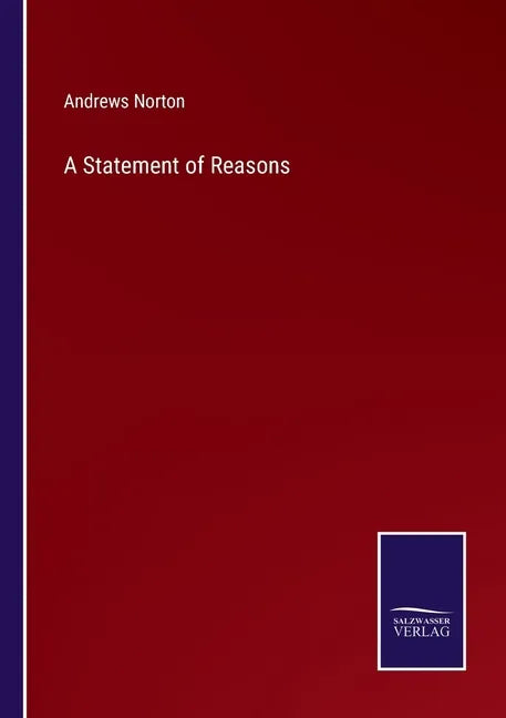 A Statement of Reasons - Paperback