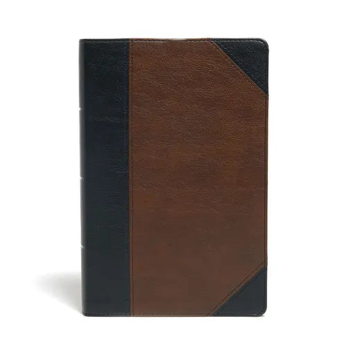 KJV Large Print Personal Size Reference Bible, Black/Brown Leathertouch - Imitation Leather