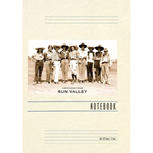 Vintage Lined Notebook Greetings from Sun Valley, Cowgirls - Paperback