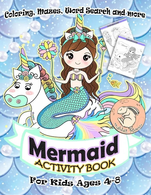 Mermaid Activity Book for Kids Ages 4-8: A Fun Kid Workbook Game For Learning, Coloring, Mazes, Word Search and More ! Mermaid Activity Book - Paperback