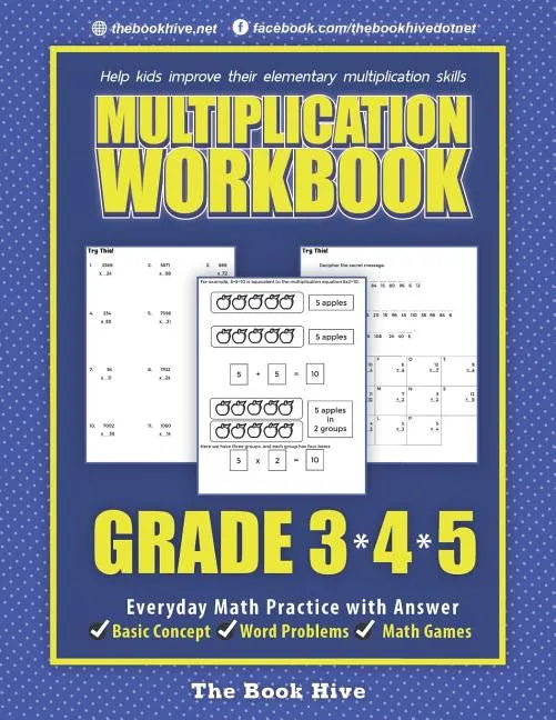 Multiplication Workbook Grade 3 4 5: Everyday Math Practice with Answer - Paperback