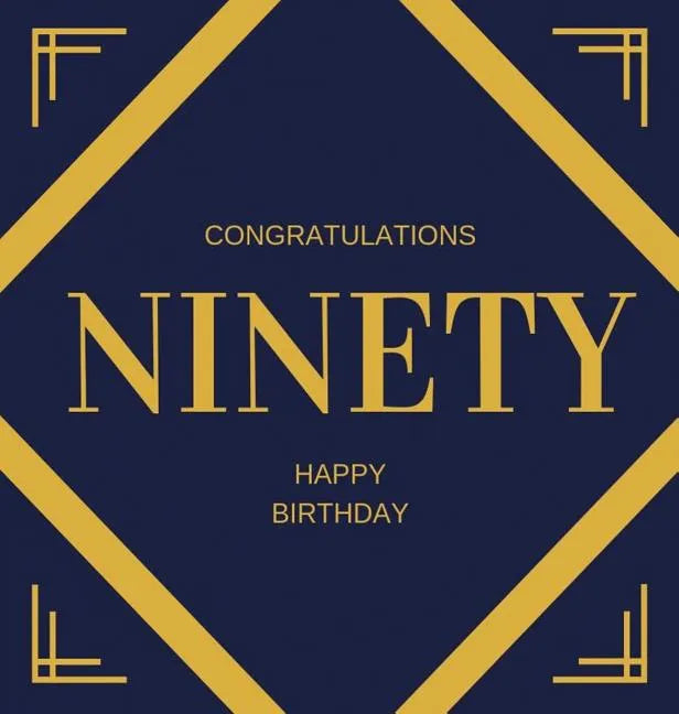 Happy 90th Birthday Guest Book (Hardcover): Happy 90th Birthday Guest book, party and birthday celebrations decor, memory book, ninety birthday, happy - Hardcover