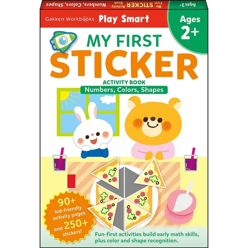 Play Smart My First Sticker Numbers, Colors, Shapes 2+: Preschool Activity Workbook with 250+ Stickers: Ages 2, 3, 4 - Paperback