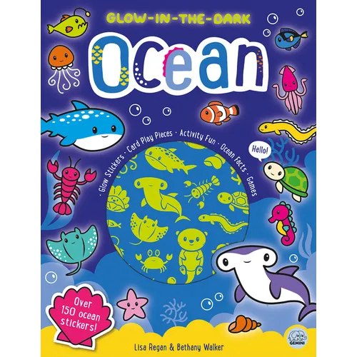 Glow-In-The-Dark Ocean Sticker Activity Book - Paperback