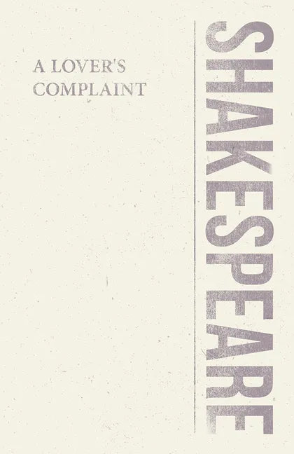 A Lover's Complaint - Paperback