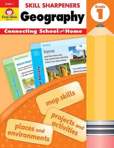 Skill Sharpeners: Geography, Grade 1 Workbook - Paperback