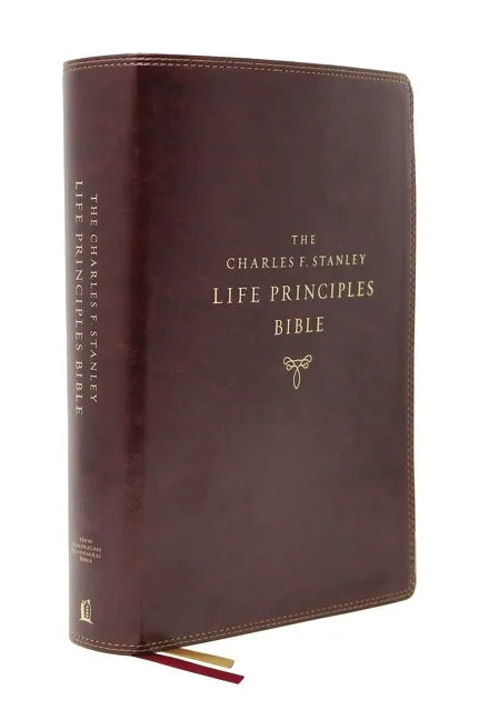 Nasb, Charles F. Stanley Life Principles Bible, 2nd Edition, Leathersoft, Burgundy, Thumb Indexed, Comfort Print: Holy Bible, New American Standard Bi - Imitation Leather
