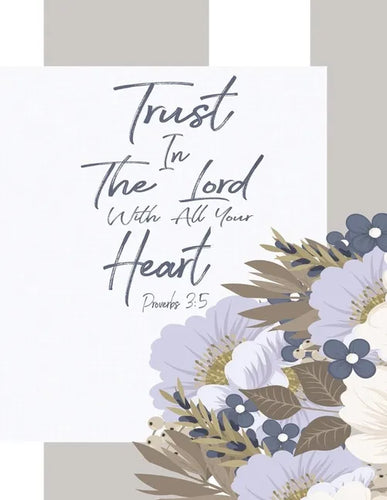 Proverbs 3: 5 Trust In the Lord with All Your Heart: floral journals to write in for women & bible verse word search and bible ver - Paperback