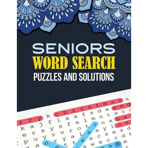 Seniors Word Search Puzzle and Solutions: Word Search Book Challenging and Fun Puzzles for Adults, Brian Game Book for Seniors in This Christmas Gift - Paperback