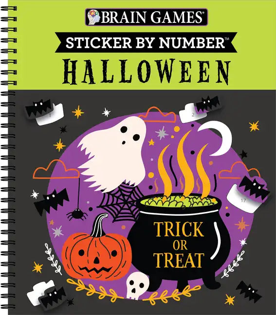Brain Games - Sticker by Number: Halloween (Trick or Treat Cover): Volume 2 - Spiral