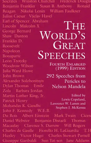 The World's Great Speeches: Fourth Enlarged (1999) Edition - Paperback