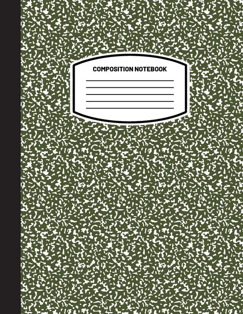 Classic Composition Notebook: (8.5x11) Wide Ruled Lined Paper Notebook Journal (Olive Green) (Notebook for Kids, Teens, Students, Adults) Back to Sc - Paperback