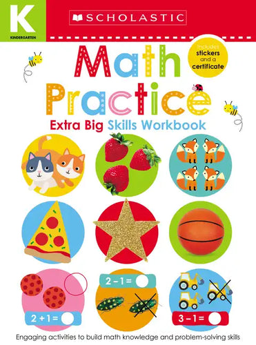Math Practice Kindergarten Workbook: Scholastic Early Learners (Extra Big Skills Workbook) - Paperback