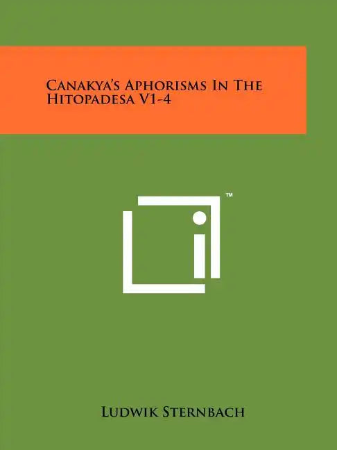 Canakya's Aphorisms in the Hitopadesa V1-4 - Paperback