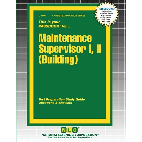Maintenance Supervisor I, II (Building) - Paperback