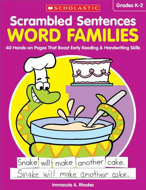 Scrambled Sentences: Word Families: 40 Hands-On Pages That Boost Early Reading & Handwriting Skills - Paperback