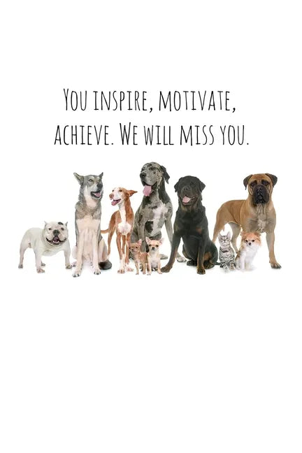 You inspire, motivate, achieve. We will miss you.: Perfect goodbye gift for coworker that is leaving / going away gift for your co worker, boss, manag - Paperback