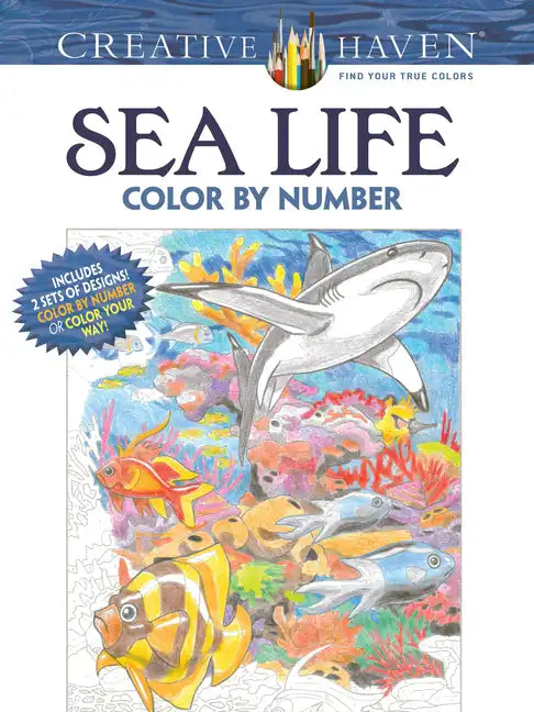 Creative Haven Sea Life Color by Number Coloring Book - Paperback
