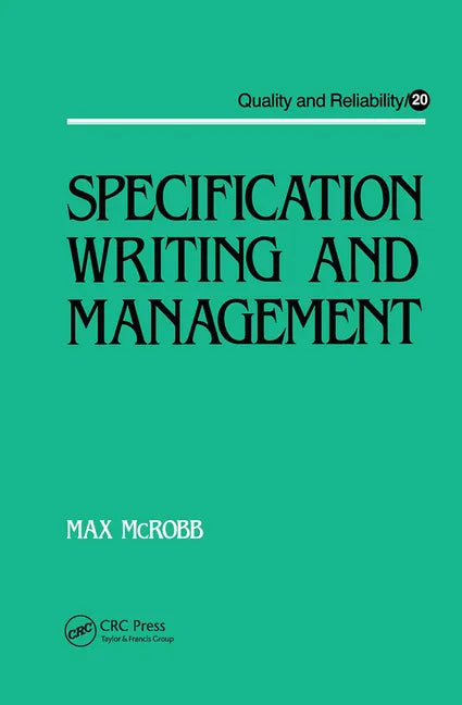 Specification Writing and Management - Paperback