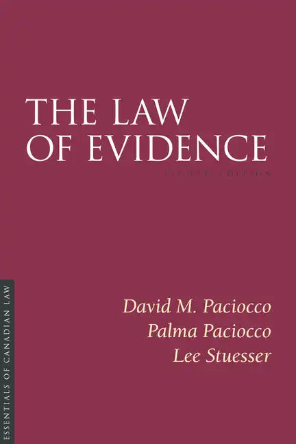 The Law of Evidence, 8/E - Paperback