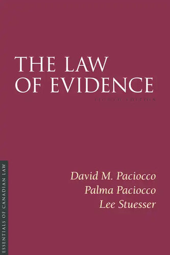 The Law of Evidence, 8/E - Paperback