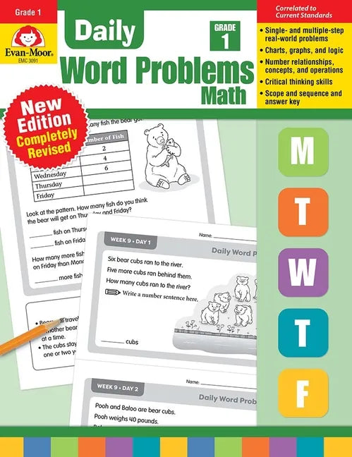 Daily Word Problems Math, Grade 1 Teacher Edition - Paperback