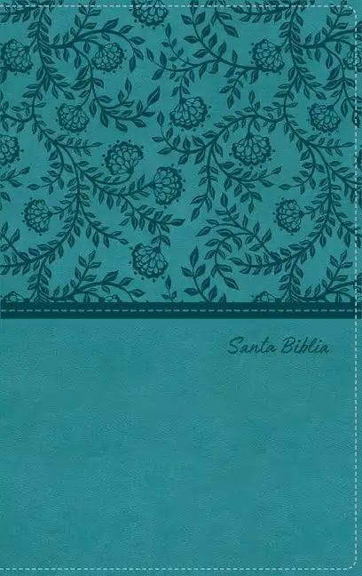 Rvr60, Santa Biblia, Tierra Santa, Ultrafina, Letra Grande, Leathersoft, Turquesa, Con Cierre, Palabras de Jesús En Rojo, Comfort Print - Imitation Leather