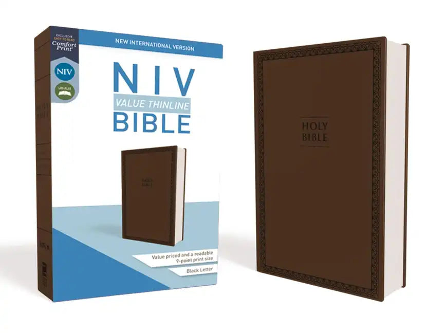 NIV, Value Thinline Bible, Imitation Leather, Brown - Imitation Leather