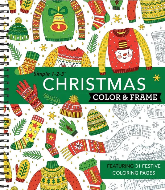 Color & Frame - Christmas (Coloring Book) - Spiral