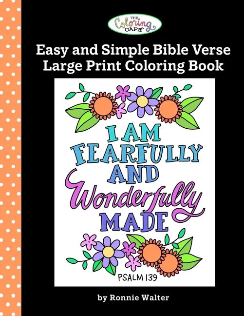 The Coloring Cafe-Easy and Simple Bible Verse Large Print Coloring Book - Paperback