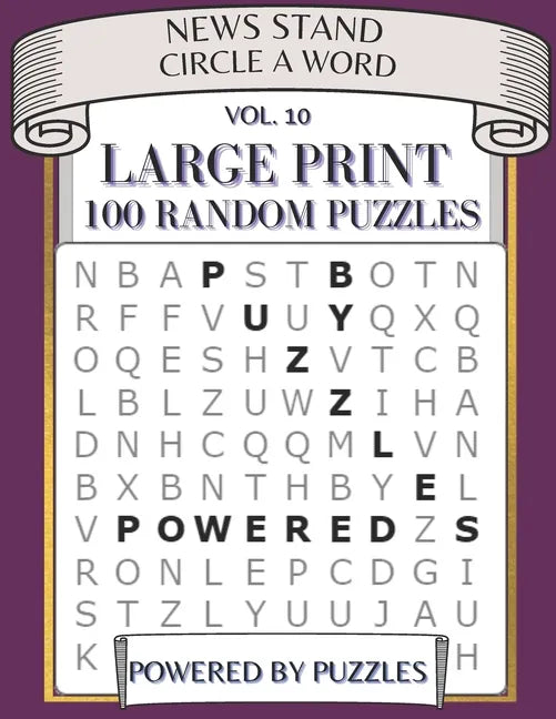 News Stand Circle a Word Vol.10: Large Print 100 Random Puzzles - Paperback