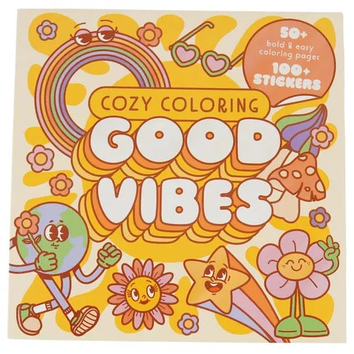 Cozy Coloring Good Vibes: With Stickers - Paperback