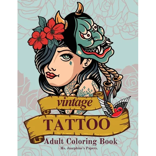 Vintage Tattoo Coloring Book