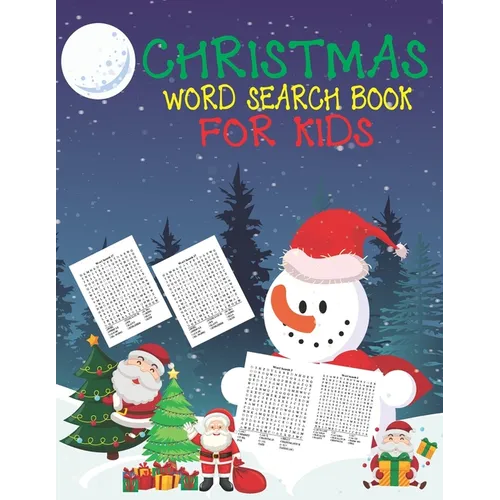 Christmas Word Search Book For Kids: 30 Easy Large Print Word Find Puzzles for Kids: Jumbo Word Search Puzzle Book (8.5