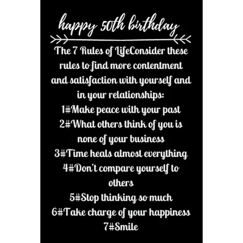 happy50th birthday The 7 Rules of Life - Paperback