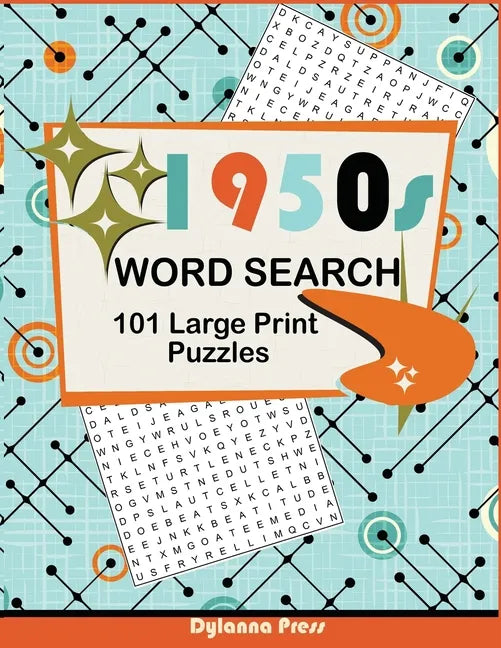 1950s Word Search Puzzle Book - Paperback
