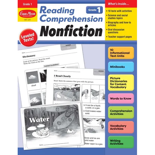 Reading Comprehension: Nonfiction, Grade 1 Teacher Resource - Paperback