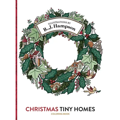 Christmas Tiny Homes Coloring Book - Hardcover