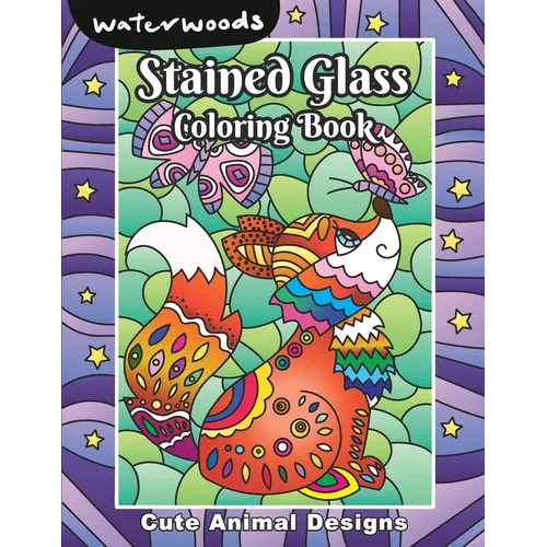Stained Glass Coloring Book - Cute Animals Designs - Paperback