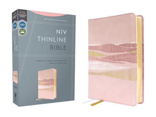 Niv, Thinline Bible, Leathersoft, Pink, Red Letter, Comfort Print - Imitation Leather