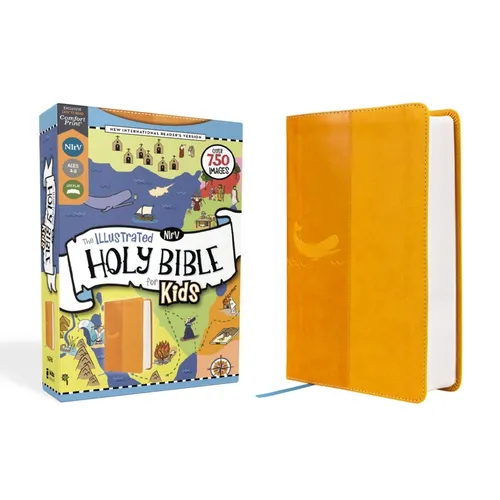 Nirv, the Illustrated Holy Bible for Kids, Leathersoft, Yellow, Full Color, Comfort Print: Over 750 Images - Imitation Leather