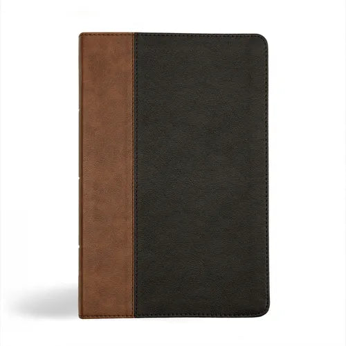 KJV Personal Size Giant Print Bible, Black/Brown Leathertouch, Indexed - Imitation Leather