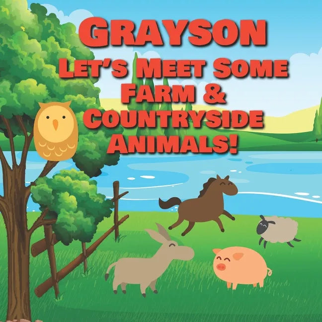 Grayson Let's Meet Some Farm & Countryside Animals!: Farm Animals Book for Toddlers - Personalized Baby Books with Your Child's Name in the Story - Ch - Paperback