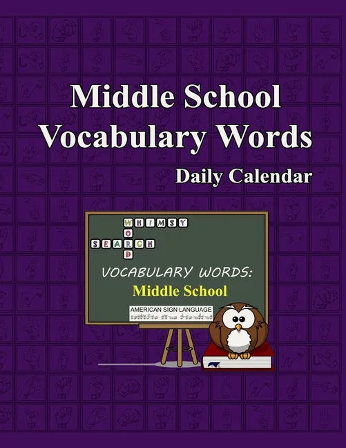 Whimsy Word Search, Middle School Vocabulary Words - Daily Calendar - In ASL - Paperback