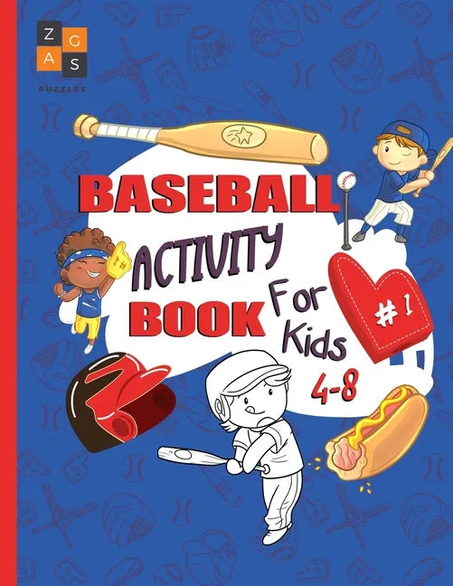 baseball activity book for kids 4-8: baseball gift for kids age 4 and up - Paperback