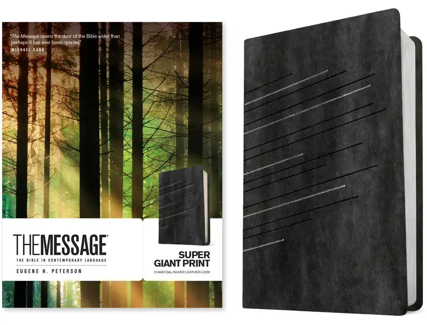 The Message Super Giant Print (Leather-Look, Charcoal/Silver) - Imitation Leather